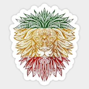 Mandala Rasta Lion Reggae Music Design Sticker